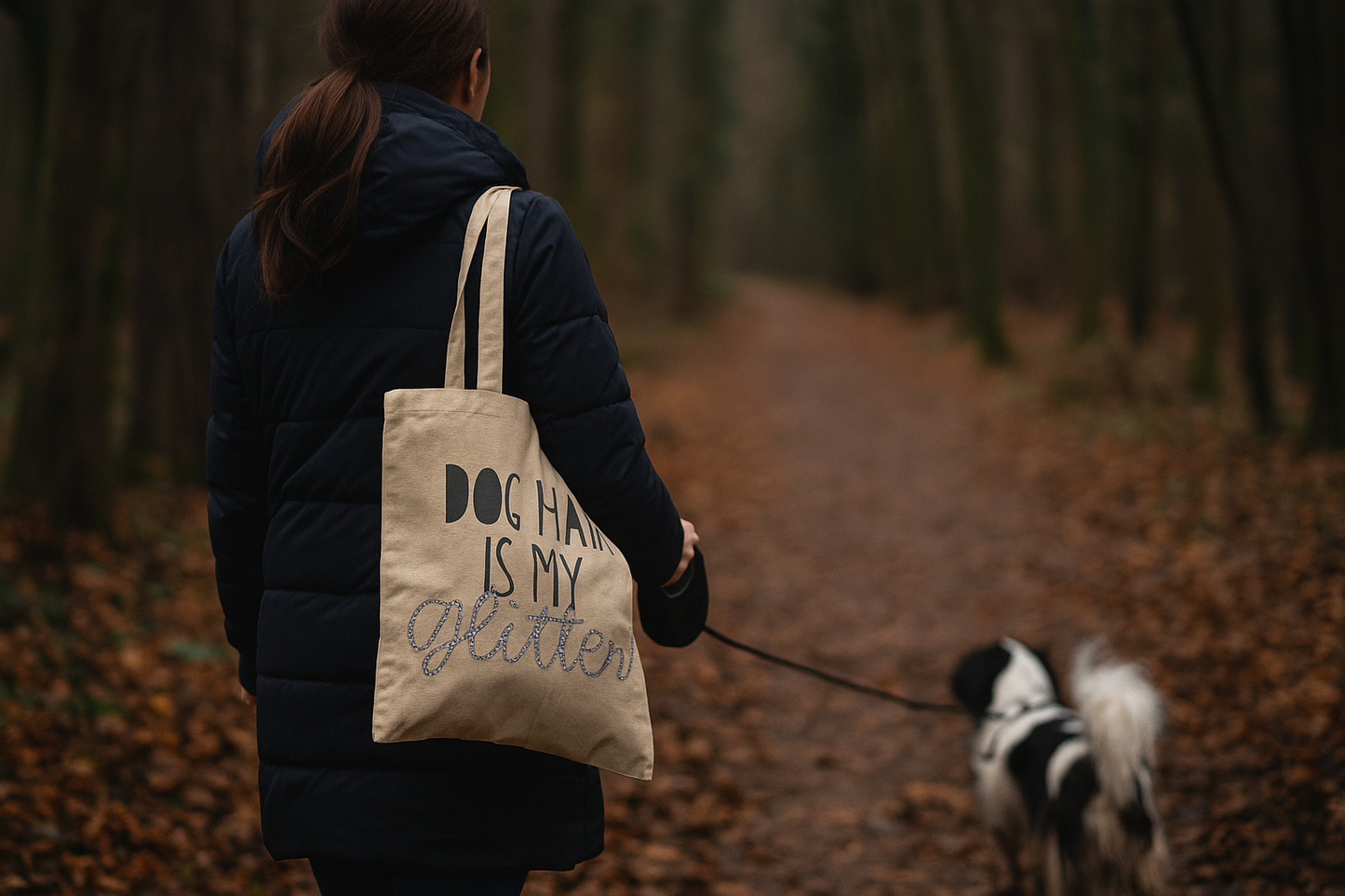 Dog Hair is my Glitter Tote Bag image 1