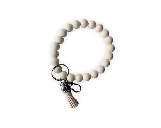 Solid Navajo White Silicone Wristlet
