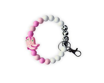 Pink Prairie Silicone Wristlet