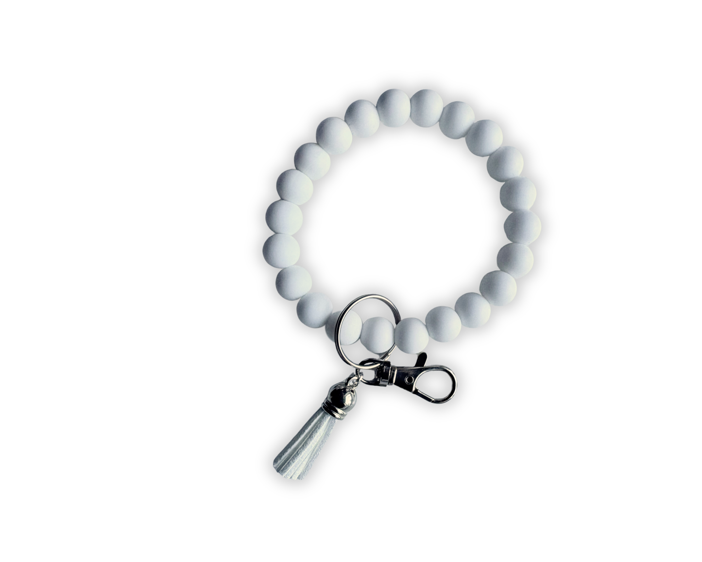 Solid White Silicone Wristlet